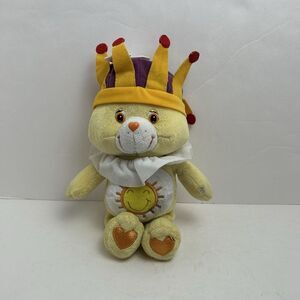 Care Bears 10” King Funshine Bear Plush 2004 Special Edition Rare Yellow Retired